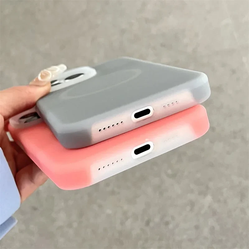 Siliconen iPhone Hoesje met Magnetische Ring 360° Draaibaar Shockproof Bescherming 12 Kleuren iPhone 15 16 17 | Sansoti