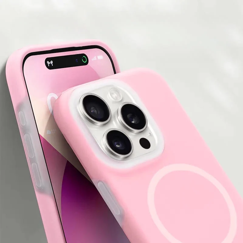 Siliconen iPhone Hoesje met Magnetische Ring 360° Draaibaar Shockproof Bescherming 12 Kleuren iPhone 15 16 17 | Sansoti