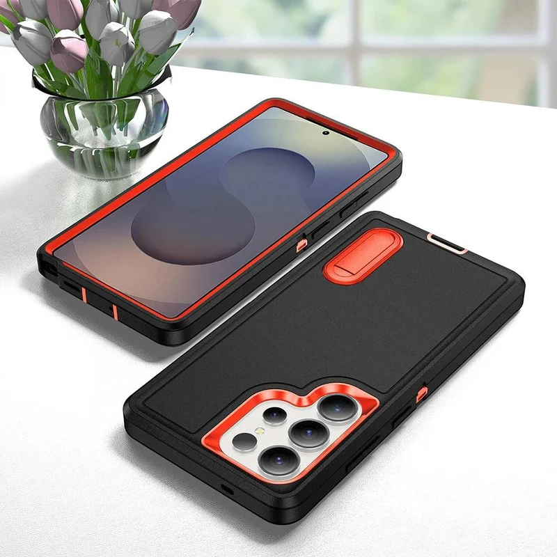 Robuuste Telefoonhoes met Standaard voor Galaxy S23-S26 - Militaire Bescherming Camera Schokbestendig | Sansoti