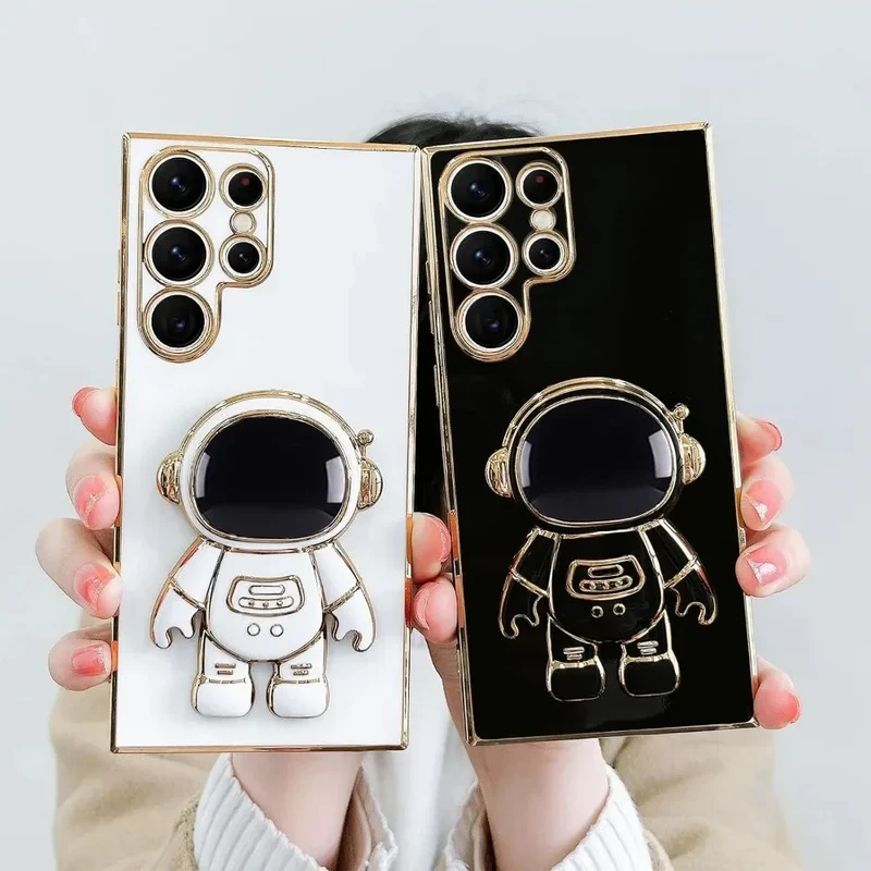 Telefoonhoesje met Astronaut Standaard voor Samsung Galaxy - TPU Beschermhoes met Universele Standaard | Sansoti