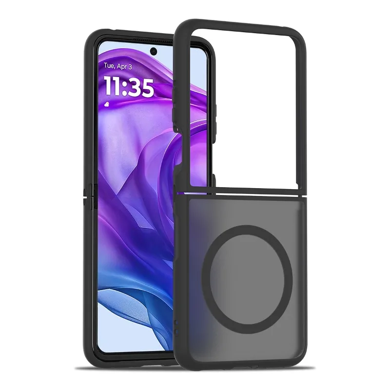 Magnetische Hardcase Mat voor Opvouwbare Smartphone Zwart Blauw Paars Groen Grijs Roze Anti-Vingerafdruk | Sansoti