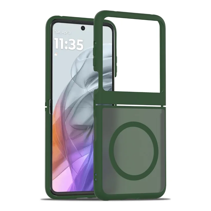 Magnetische Hardcase Mat voor Opvouwbare Smartphone Zwart Blauw Paars Groen Grijs Roze Anti-Vingerafdruk | Sansoti