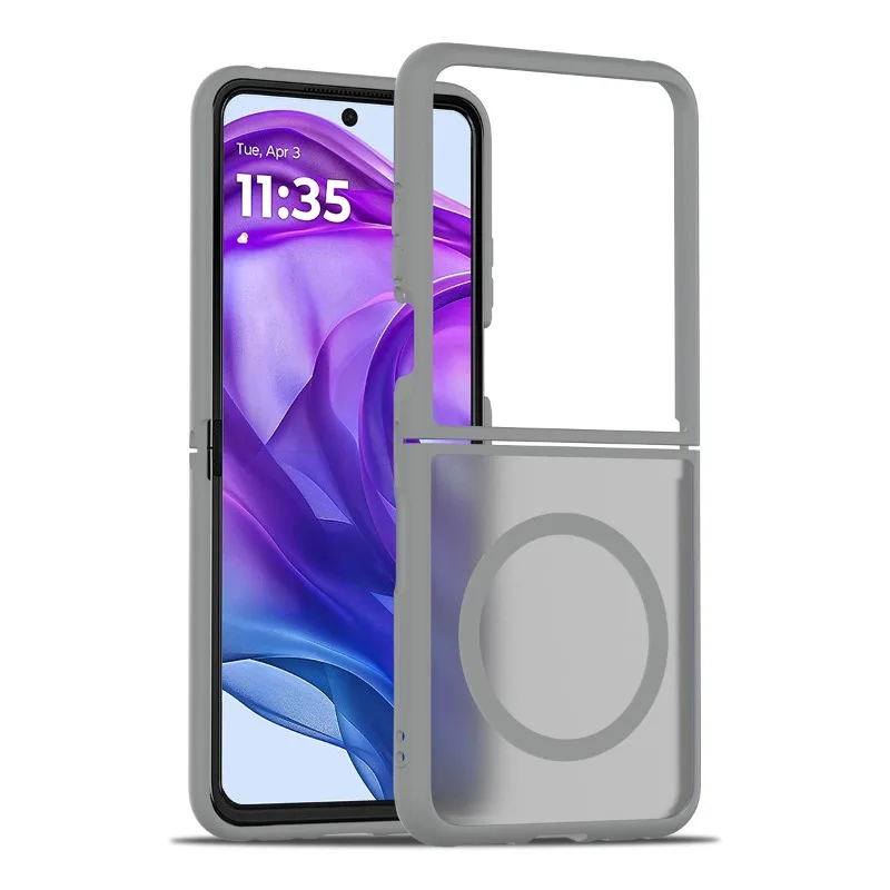 Magnetische Hardcase Mat voor Opvouwbare Smartphone Zwart Blauw Paars Groen Grijs Roze Anti-Vingerafdruk | Sansoti