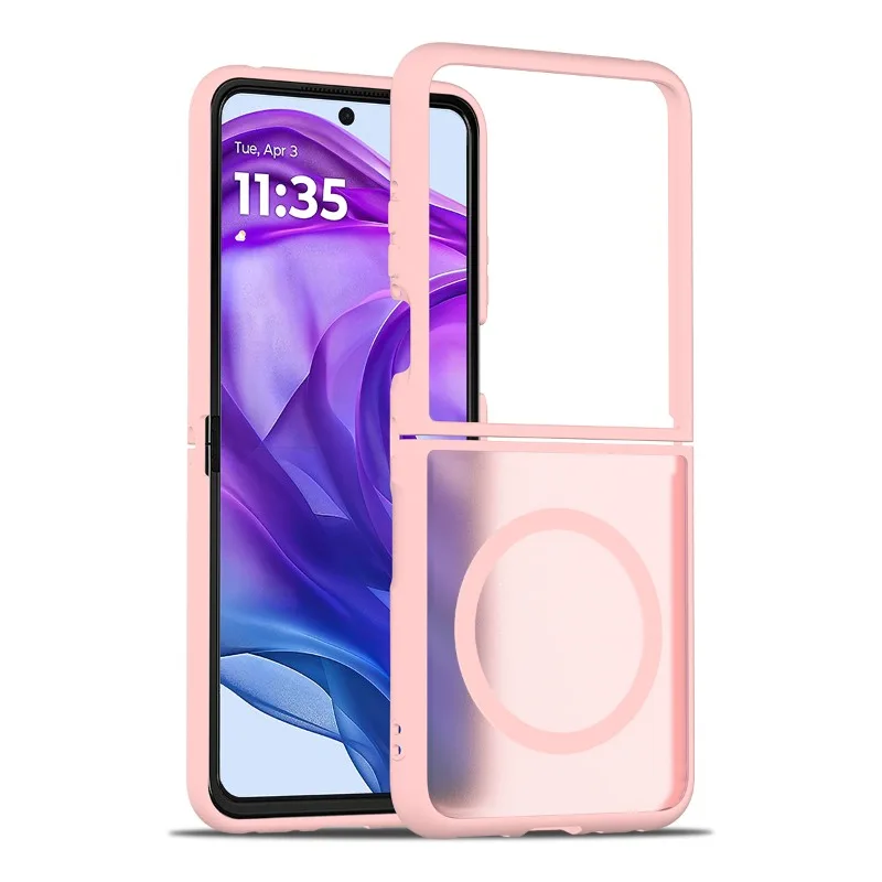 Magnetische Hardcase Mat voor Opvouwbare Smartphone Zwart Blauw Paars Groen Grijs Roze Anti-Vingerafdruk | Sansoti