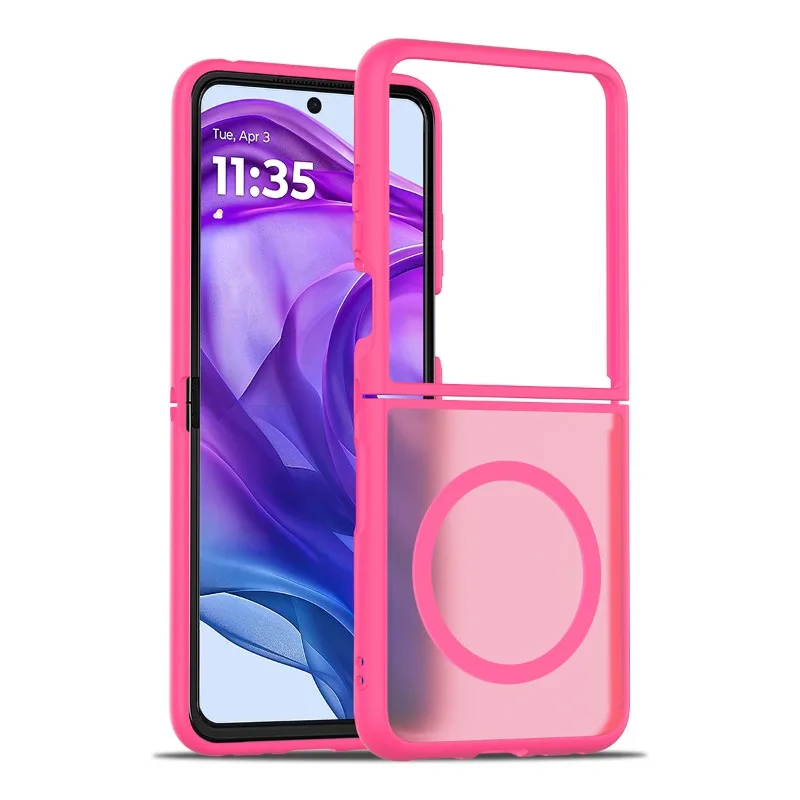 Magnetische Hardcase Mat voor Opvouwbare Smartphone Zwart Blauw Paars Groen Grijs Roze Anti-Vingerafdruk | Sansoti