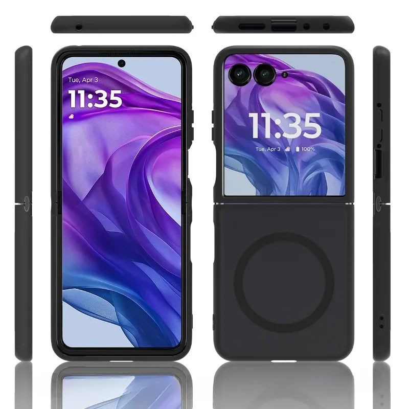 Magnetische Hardcase Mat voor Opvouwbare Smartphone Zwart Blauw Paars Groen Grijs Roze Anti-Vingerafdruk | Sansoti