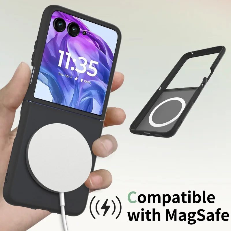 Magnetische Hardcase Mat voor Opvouwbare Smartphone Zwart Blauw Paars Groen Grijs Roze Anti-Vingerafdruk | Sansoti