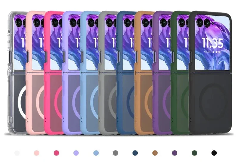 Magnetische Hardcase Mat voor Opvouwbare Smartphone Zwart Blauw Paars Groen Grijs Roze Anti-Vingerafdruk | Sansoti