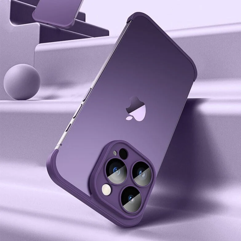 Minimalistische iPhone Beschermframes Boven Onder Camera Metaal Siliconen 6 Kleuren Draadloos Laden Stijlvol | Sansoti