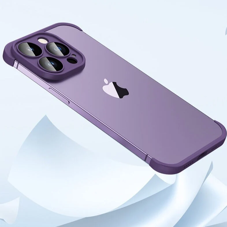 Minimalistische iPhone Beschermframes Boven Onder Camera Metaal Siliconen 6 Kleuren Draadloos Laden Stijlvol | Sansoti
