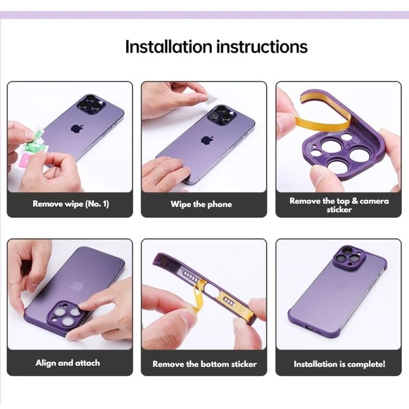 Minimalistische iPhone Beschermframes Boven Onder Camera Metaal Siliconen 6 Kleuren Draadloos Laden Stijlvol | Sansoti