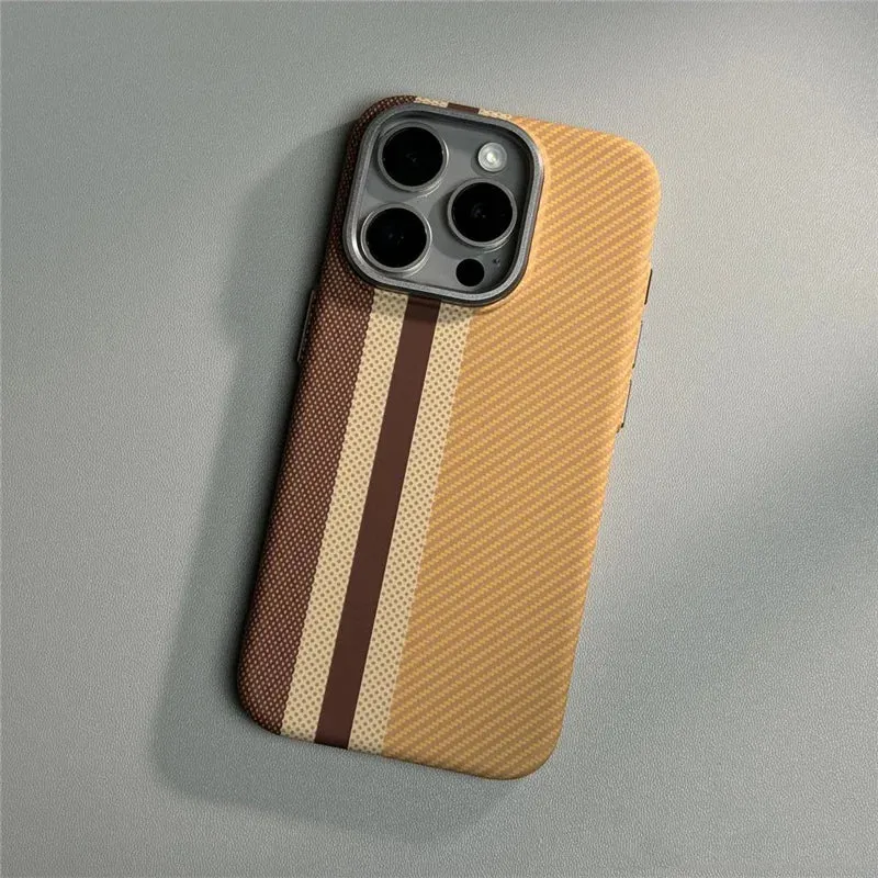 Telefoonhoesje met Carbon Fiber Textuur voor iPhone 12 tot 17 Schokbestendig Mat Design Beschermhoes | Sansoti