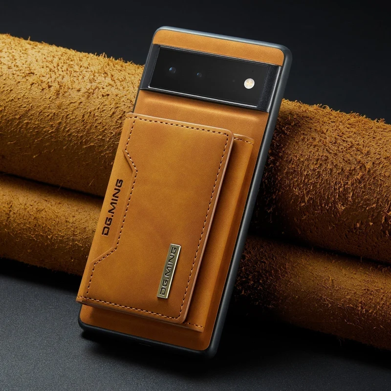 Afneembare Lederen Portemonnee Hoes Google Pixel Magnetisch met Kaartslots Bruin Zwart Smartphone Accessoire | Sansoti