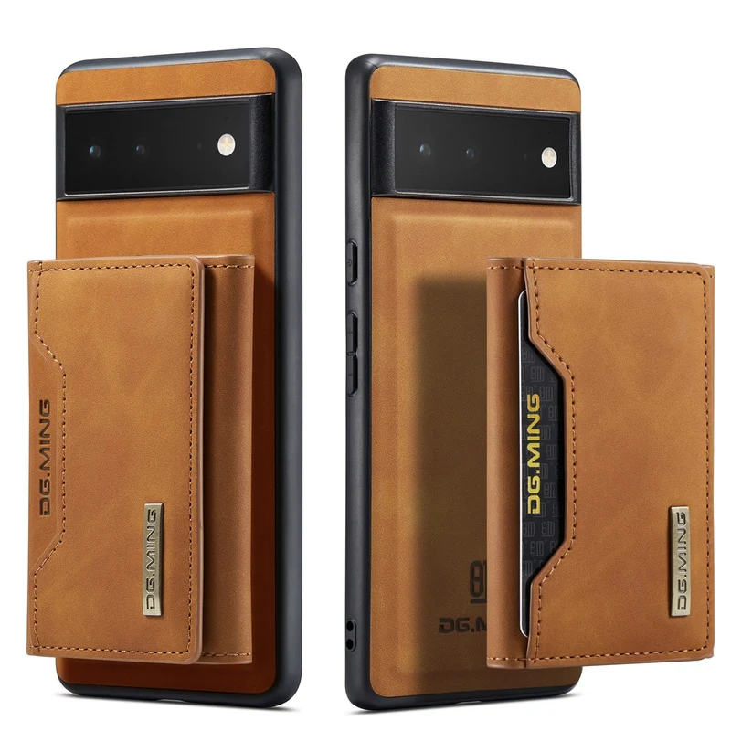 Afneembare Lederen Portemonnee Hoes Google Pixel Magnetisch met Kaartslots Bruin Zwart Smartphone Accessoire | Sansoti
