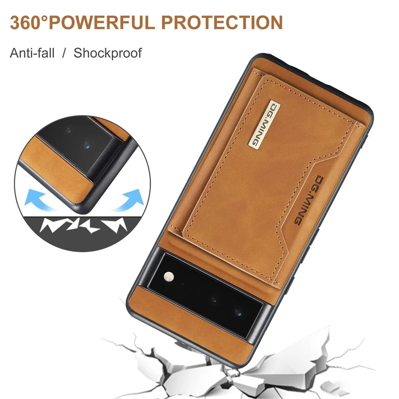 Afneembare Lederen Portemonnee Hoes Google Pixel Magnetisch met Kaartslots Bruin Zwart Smartphone Accessoire | Sansoti