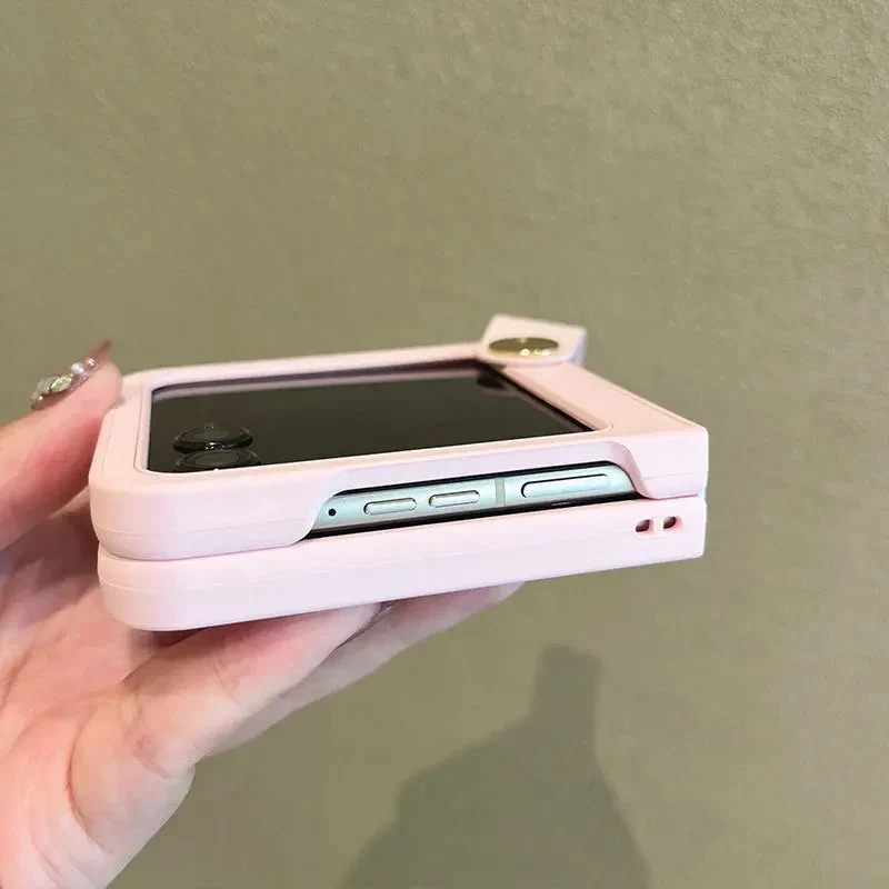 Vouwtelefoon Hoesje met Vinger Lus TPU Bescherming Anti-Vingerafdruk Schokbestendig voor Moderne Klaptelefoon | Sansoti
