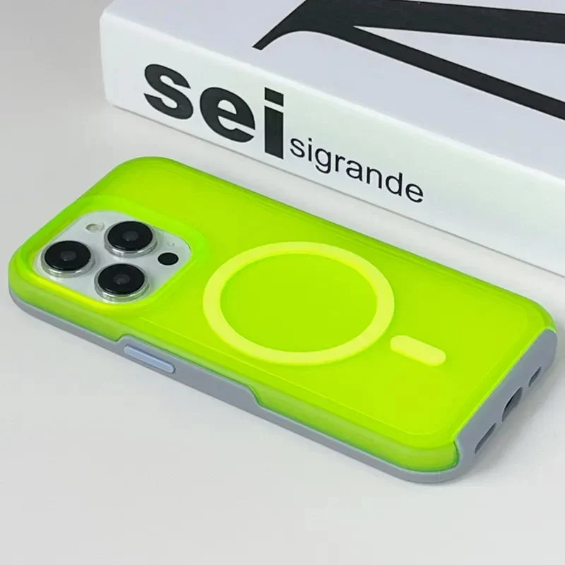 Prismatische Telefoonhoes met Draadloos Opladen iPhone 14 15 16 Pro Max Transparante Beschermhoes Shockproof | Sansoti