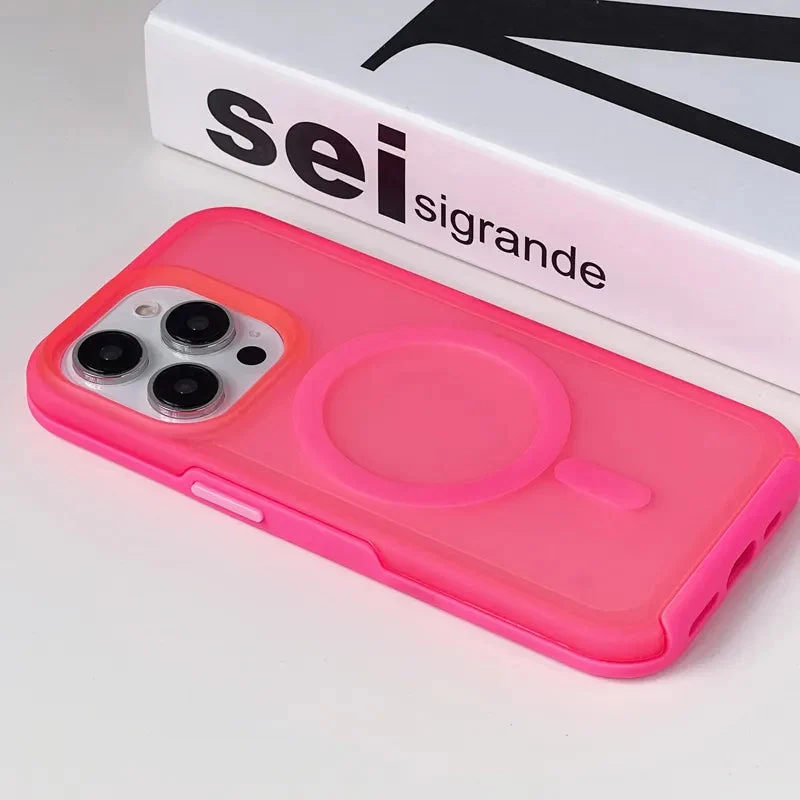Prismatische Telefoonhoes met Draadloos Opladen iPhone 14 15 16 Pro Max Transparante Beschermhoes Shockproof | Sansoti