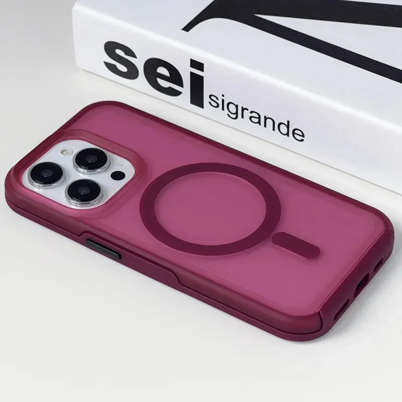 Prismatische Telefoonhoes met Draadloos Opladen iPhone 14 15 16 Pro Max Transparante Beschermhoes Shockproof | Sansoti