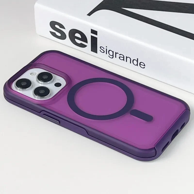 Prismatische Telefoonhoes met Draadloos Opladen iPhone 14 15 16 Pro Max Transparante Beschermhoes Shockproof | Sansoti