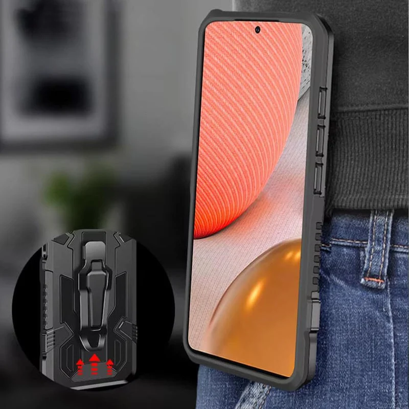 Robuuste Telefoonhoes met Clip voor Samsung Galaxy – Schokbestendig Hard PC TPU Anti-Vingerafdruk Bescherming | Sansoti
