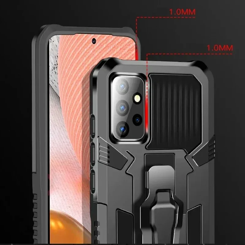 Robuuste Telefoonhoes met Clip voor Samsung Galaxy – Schokbestendig Hard PC TPU Anti-Vingerafdruk Bescherming | Sansoti