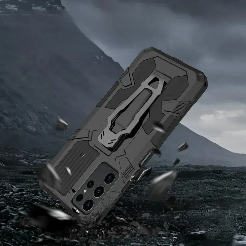 Robuuste Telefoonhoes met Clip voor Samsung Galaxy – Schokbestendig Hard PC TPU Anti-Vingerafdruk Bescherming | Sansoti