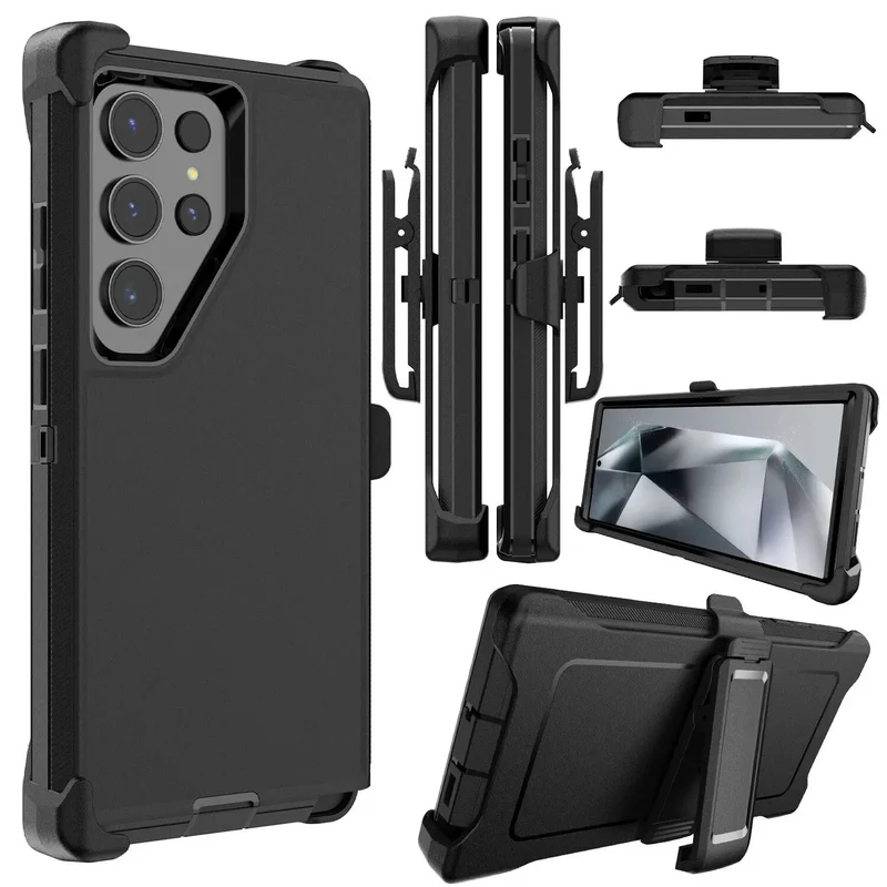 Robuuste Telefoonhoes met Clip voor Samsung Galaxy – Schokbestendig Hard PC TPU Anti-Vingerafdruk Bescherming | Sansoti