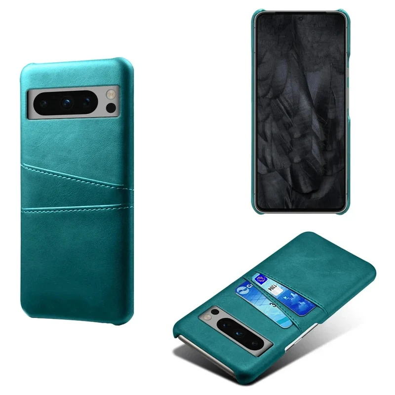 Smartphone Wallet Hoesje met Dubbele Kaartslots voor Google Pixel Modellen Leer-Look PU Beschermhoes Pasjeshouder | Sansoti