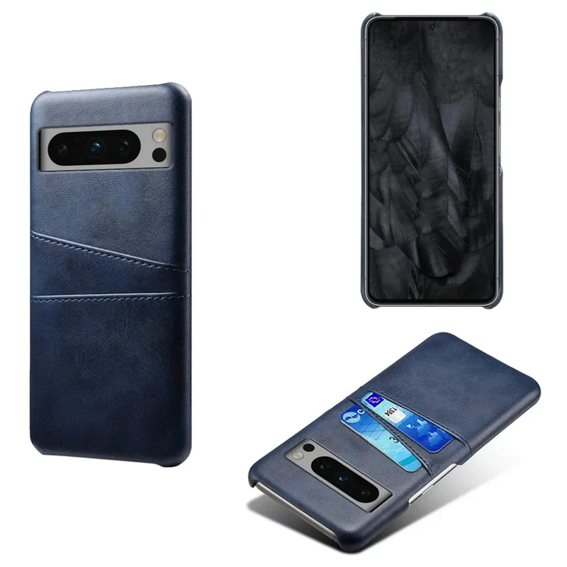 Smartphone Wallet Hoesje met Dubbele Kaartslots voor Google Pixel Modellen Leer-Look PU Beschermhoes Pasjeshouder | Sansoti