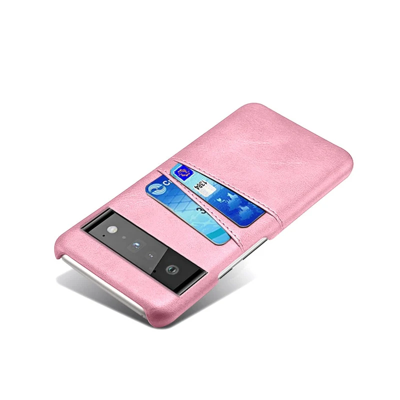 Smartphone Wallet Hoesje met Dubbele Kaartslots voor Google Pixel Modellen Leer-Look PU Beschermhoes Pasjeshouder | Sansoti