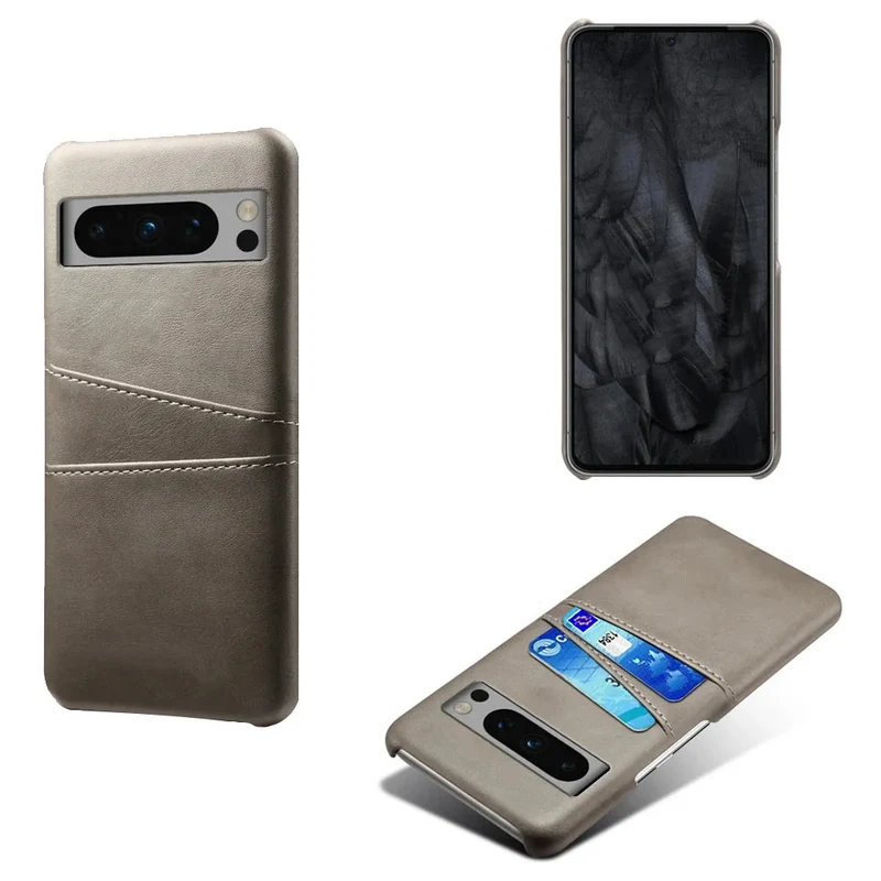 Smartphone Wallet Hoesje met Dubbele Kaartslots voor Google Pixel Modellen Leer-Look PU Beschermhoes Pasjeshouder | Sansoti