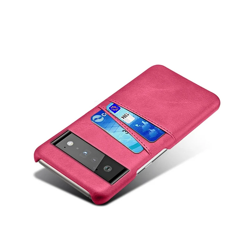 Smartphone Wallet Hoesje met Dubbele Kaartslots voor Google Pixel Modellen Leer-Look PU Beschermhoes Pasjeshouder | Sansoti