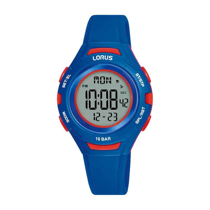 Lorus R2389PX9 Kinderuhr Schwarz • Digitales Quarzwerk • 10 ATM Wasserschutz