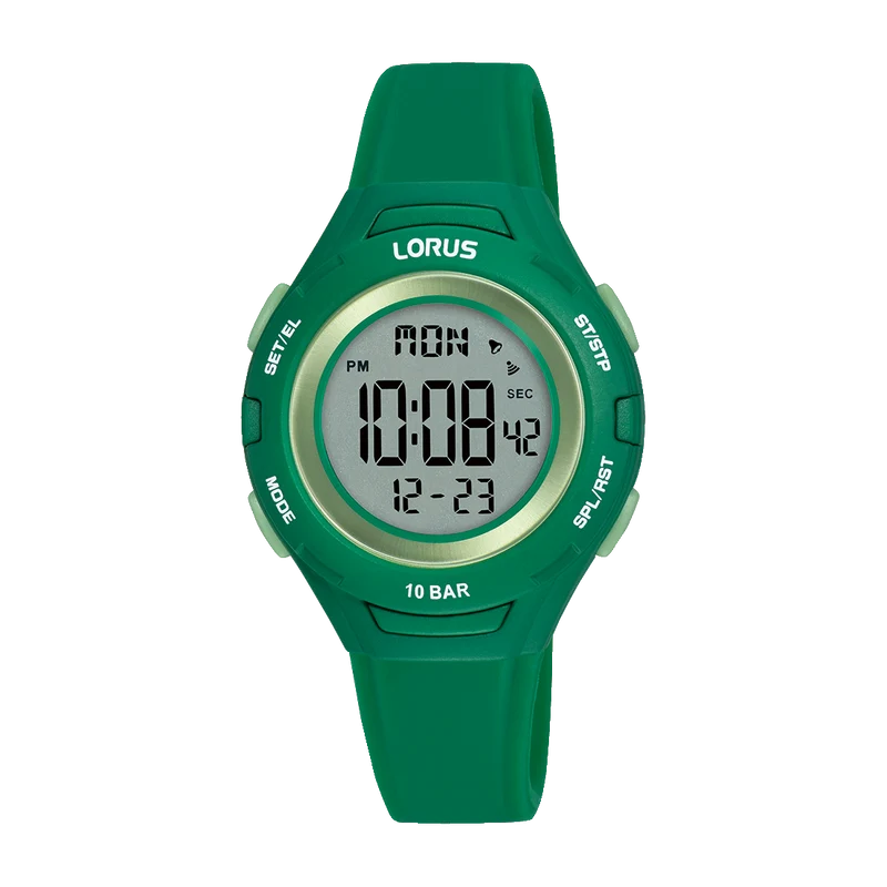 Lorus R2391PX9 Kinder Digitaluhr Schwarz • Chronograph & Timer • 10 ATM wasserdicht