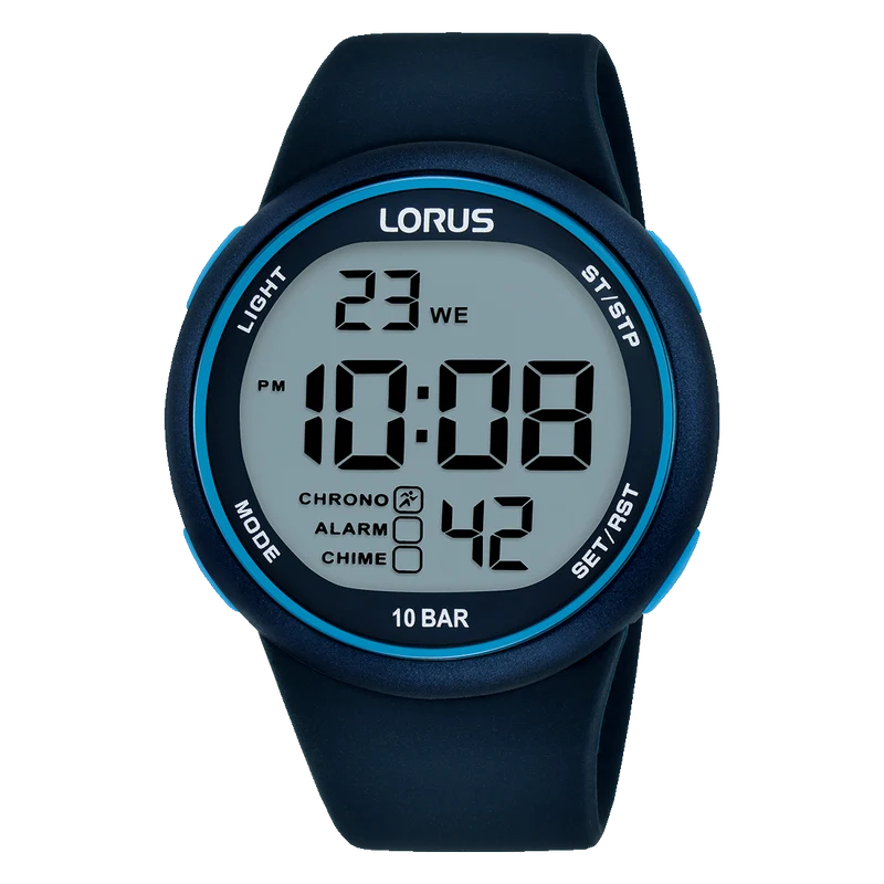 Lorus Sports R2347QX9 Herren Armbanduhr Schwarz • Digitales Quarzwerk • 10 BAR wasserdicht