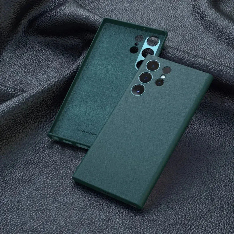 Lederen Telefoonhoesje Premium Bescherming met Verhoogde Rand voor Camera en Scherm Stijlvol Duurzaam | Sansoti