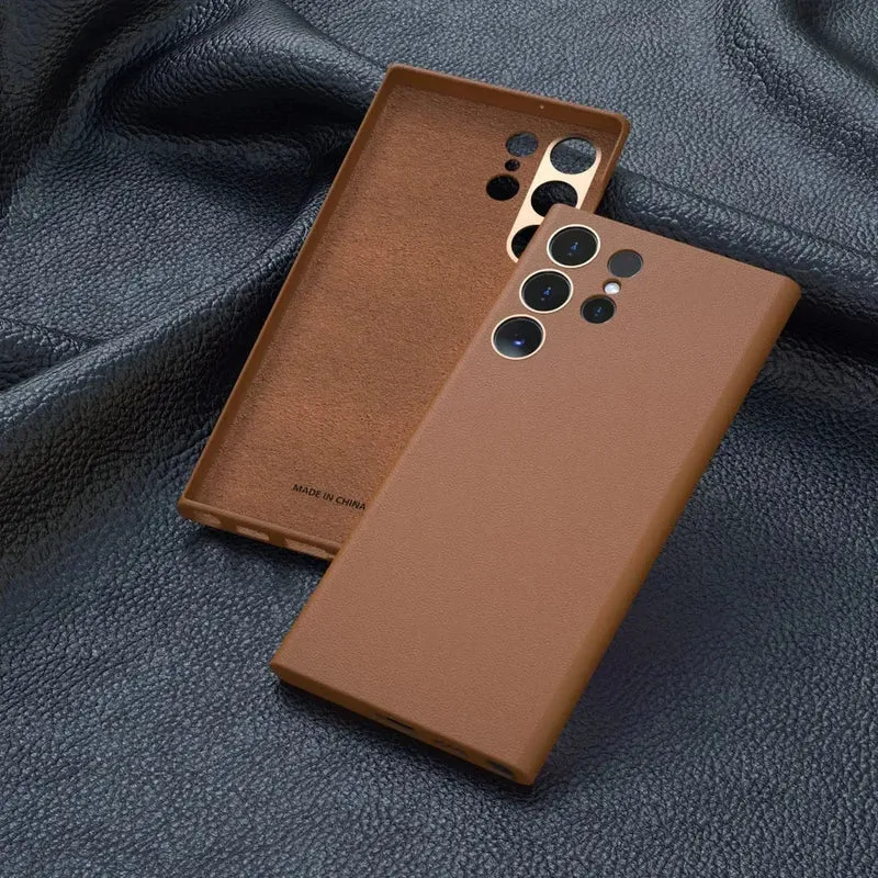 Lederen Telefoonhoesje Premium Bescherming met Verhoogde Rand voor Camera en Scherm Stijlvol Duurzaam | Sansoti