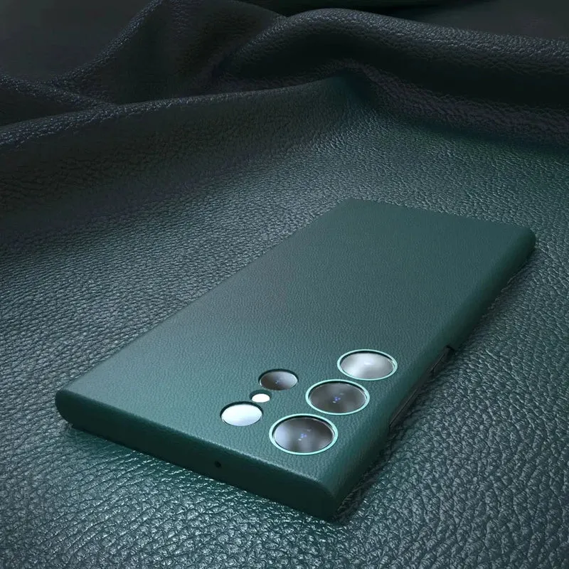 Lederen Telefoonhoesje Premium Bescherming met Verhoogde Rand voor Camera en Scherm Stijlvol Duurzaam | Sansoti