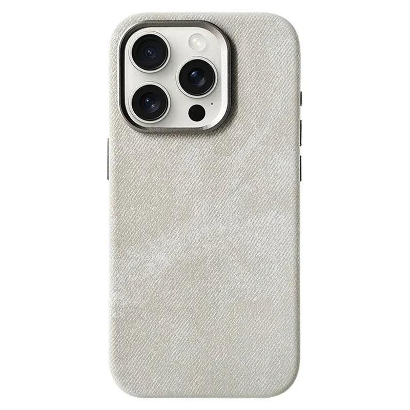 Polyester iPhone Hoesje met Denim-Look voor 13 tot 17 Draadloos Laden Compatibel Stevige Bescherming | Sansoti