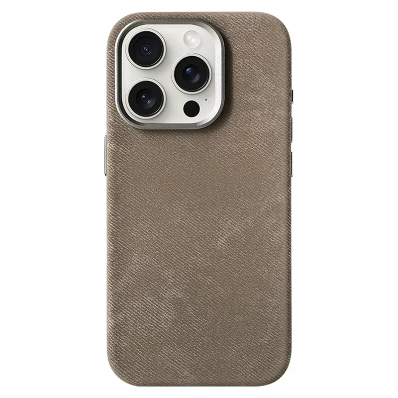 Polyester iPhone Hoesje met Denim-Look voor 13 tot 17 Draadloos Laden Compatibel Stevige Bescherming | Sansoti