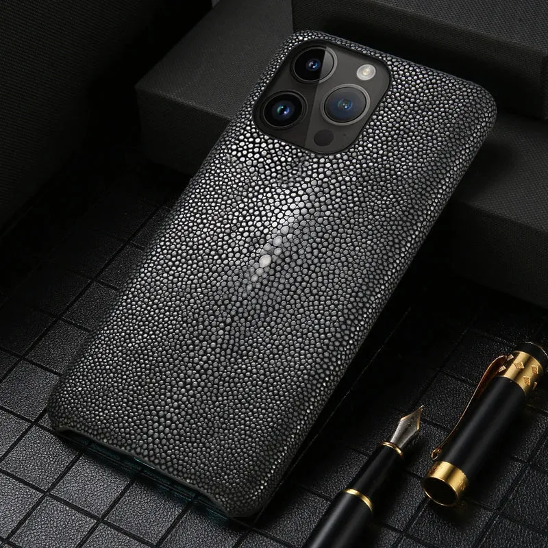 Roggenhuiden iPhone Hoesje Echt Leer Schokbestendig Bescherming Luxe Design 11 tot 17 Pro Max Air Models | Sansoti