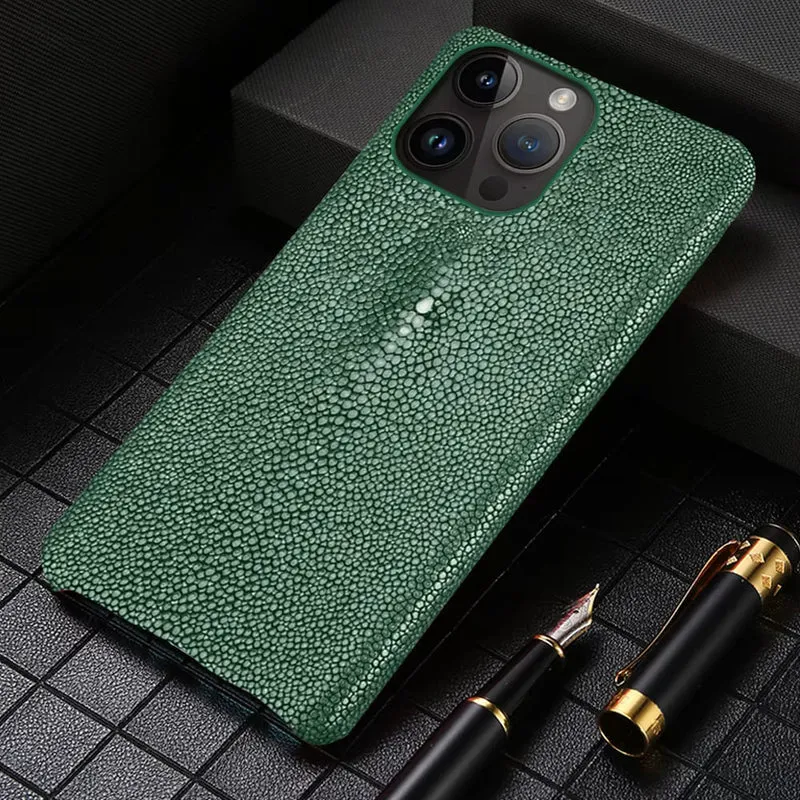 Roggenhuiden iPhone Hoesje Echt Leer Schokbestendig Bescherming Luxe Design 11 tot 17 Pro Max Air Models | Sansoti