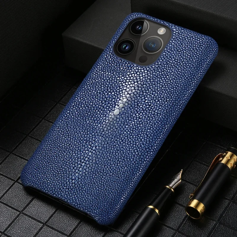 Roggenhuiden iPhone Hoesje Echt Leer Schokbestendig Bescherming Luxe Design 11 tot 17 Pro Max Air Models | Sansoti