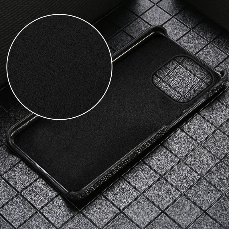 Roggenhuiden iPhone Hoesje Echt Leer Schokbestendig Bescherming Luxe Design 11 tot 17 Pro Max Air Models | Sansoti