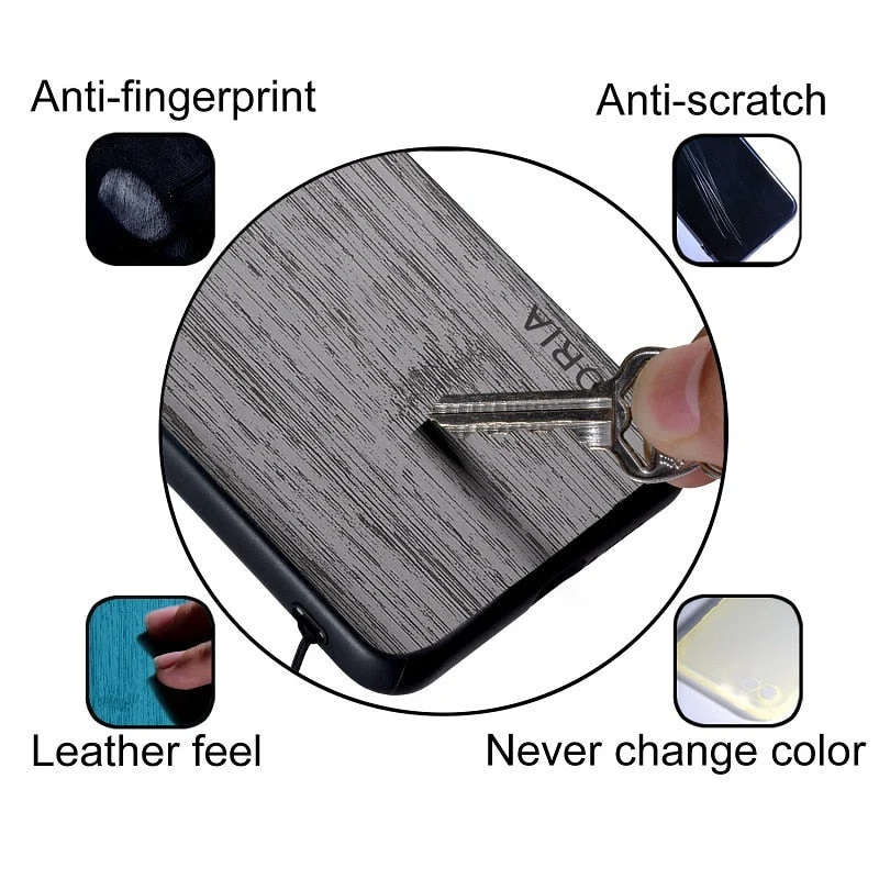 Google Pixel Hoesje Houtstructuur PU Leer Schokbestendig Beschermend Telefoonhoesje Zachte Grip 5 Kleuren | Sansoti
