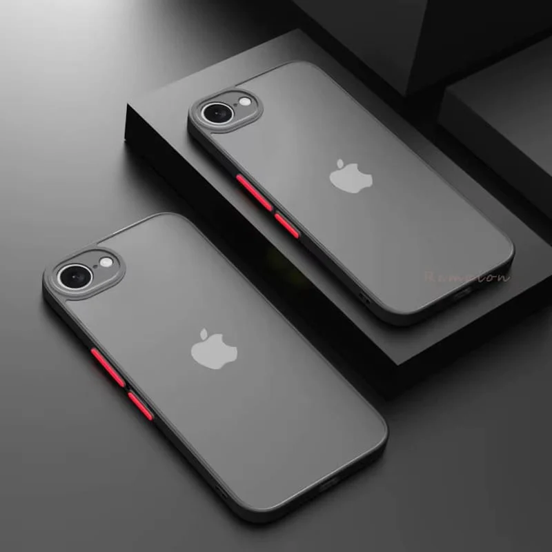 Schokbestendige Telefoonhoes iPhone 16E Siliconen TPU Beschermhoesje met Knoppen Valbeveiliging Ultradun | Sansoti