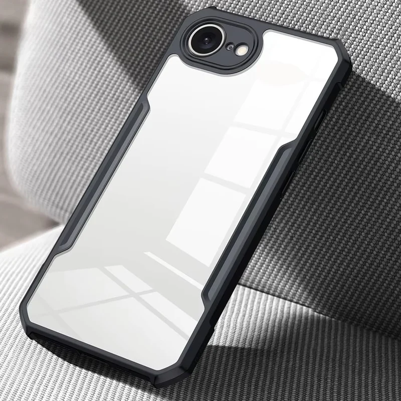 Schokbestendige Telefoonhoes iPhone 16E Siliconen TPU Beschermhoesje met Knoppen Valbeveiliging Ultradun | Sansoti