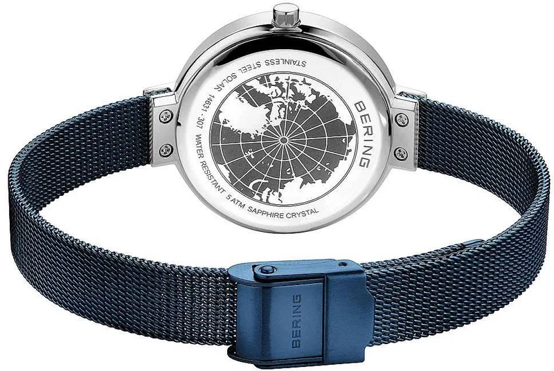 Bering Solar 14631-307 Damenuhr • Kratzfestes Saphirglas • Feines Milanaise-Armband