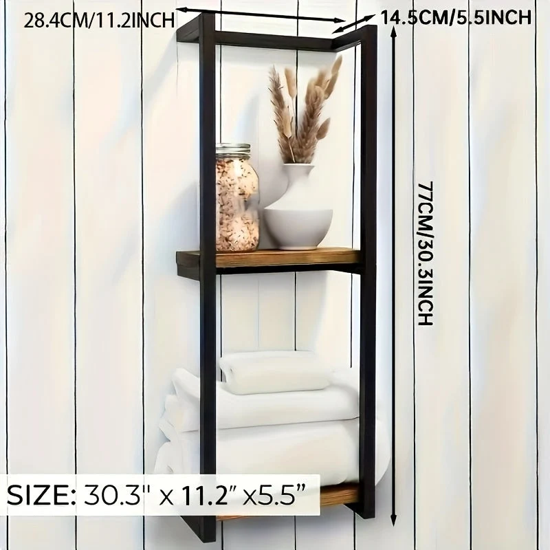 Metalen Handdoekhouder Dubbel Wandmontage 77cm | Ruimtebesparend Badkamerrek | Sansoti